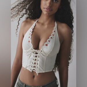 Urban Outfitters Out from under cowgirl Halter Lace-Up Top
Size M